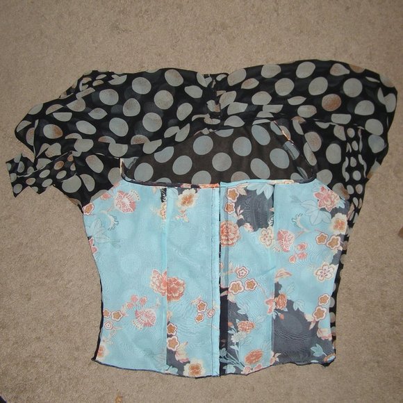 NEW RARE Patrizia Pepe Silk Blouse size L 10 Unique print - Picture 14 of 15